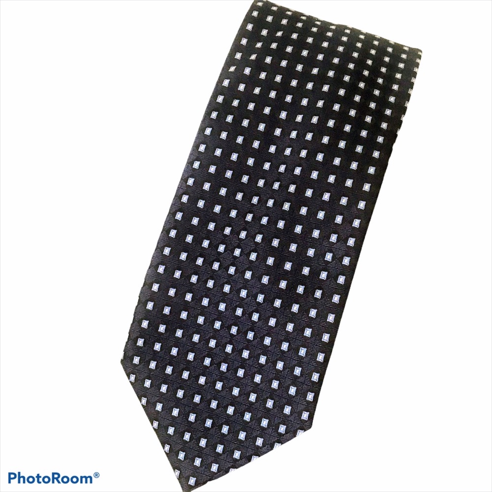 Tie Navy with Light Blue & White Accent Quality Heavy
